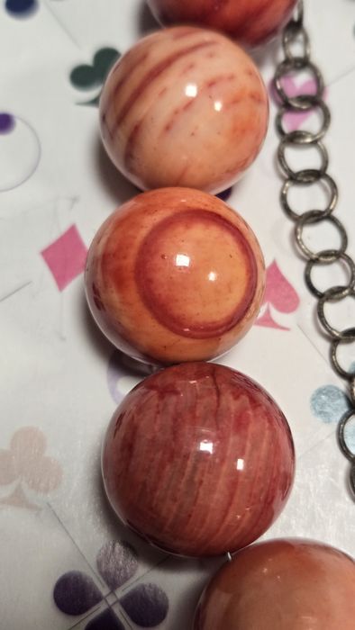 Korale naszyjnik jaspis brekcjowyvl naturalny