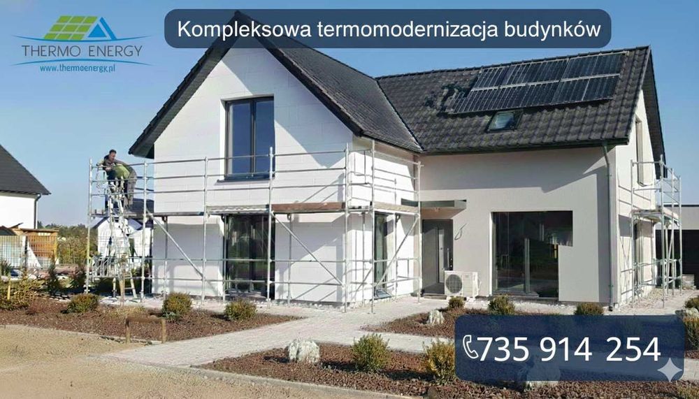 Ocieplanie budynków, tynkowanie, termomodernizacje, pompy fotowoltaika