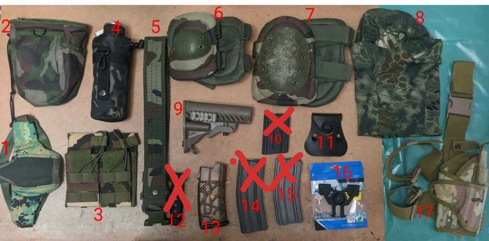 Material airsoft diverso
