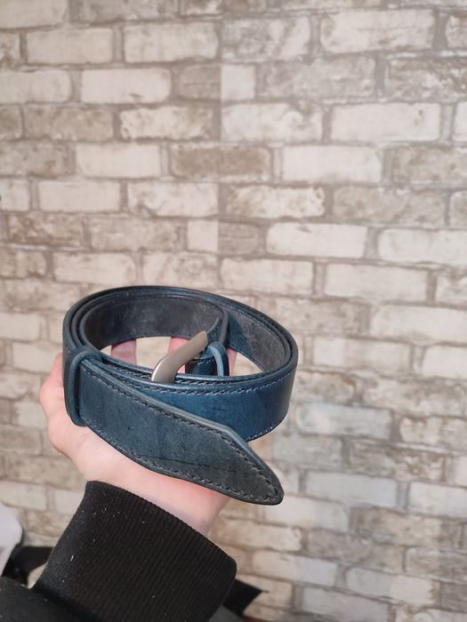 Ремень темносиний ручная работа