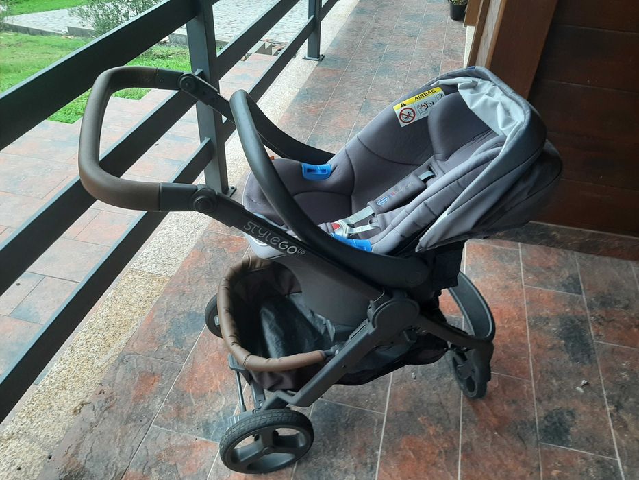Conjunto Carrinho Trio Style Go Up Crossover Cool Grey + IsoFix
