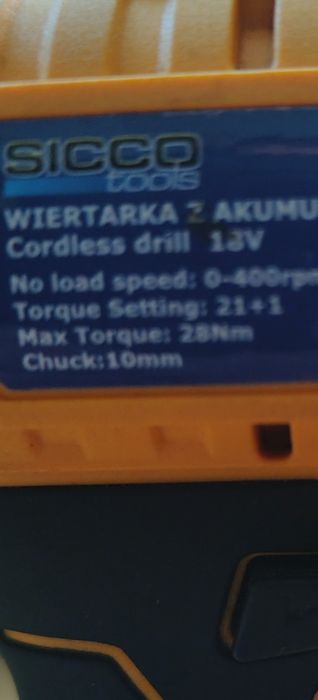 Wiertarko  wkrętarka Sicco Tools 18 V