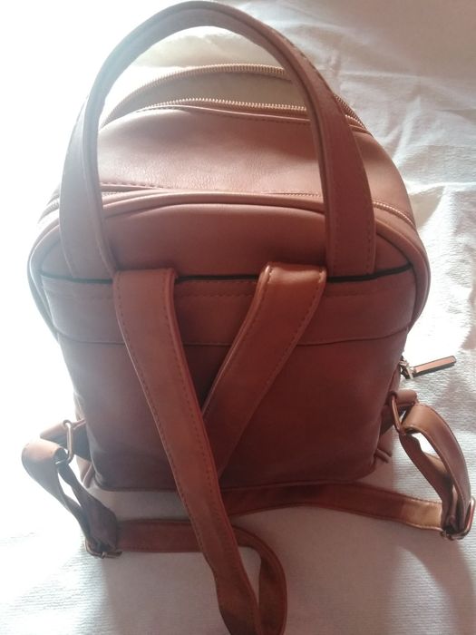 Carteira tamanho grande em Pele genuína e Mala de cor Camel