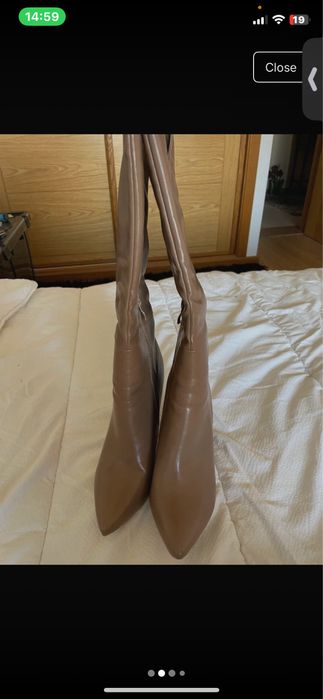 botas castanho claro super giras