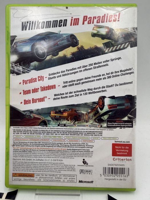 Burnout Paradise Xbox 360 Gwarancja