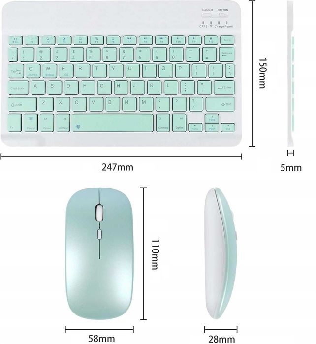 ZESTAW Klawiatura i Myszka bezprzewodowa mysz mini do laptopa TV PC