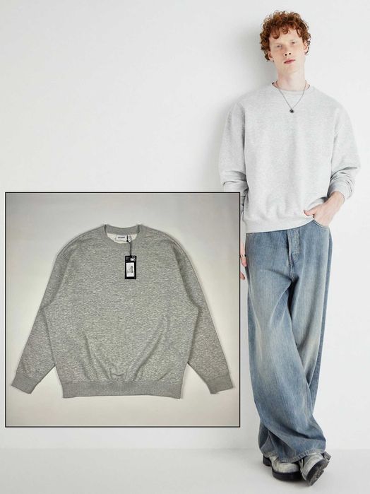 Світшот WEEKDAY Oversized Sweatshirt (M-L) Сірий Чоловічий Кофта Худі Оверсайз Оригінал Новий З Бірками Свитшот Мужской Худи Оригинал