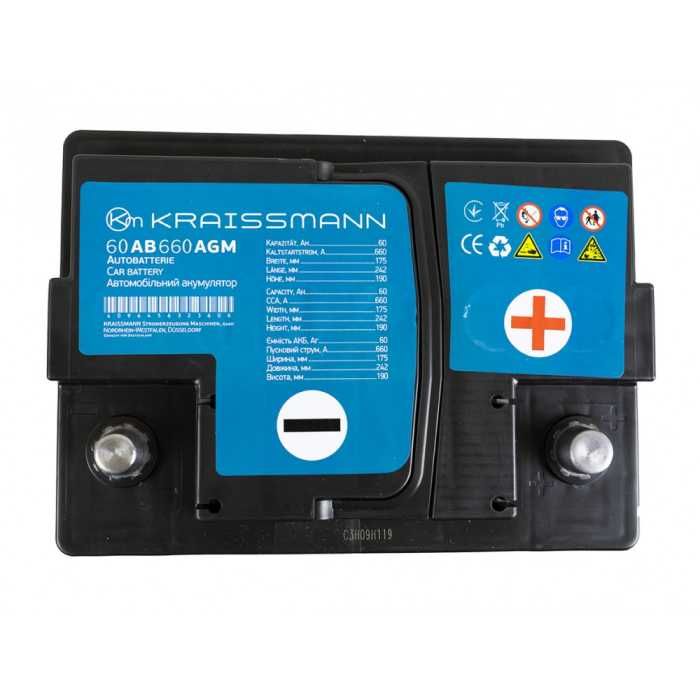 Акумулятор автомобільний AGM для інвертора KRAISSMANN (60, 70 та 80)