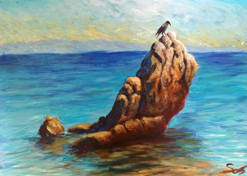 Obraz akrylowy 50×70 cm (z ramą) — "Przylądek"
