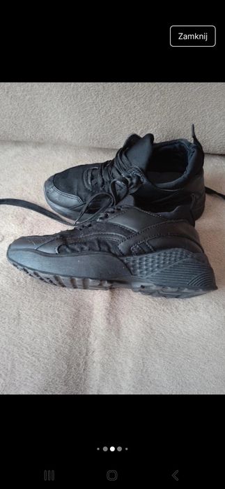 Buty damskie czarne sportowe rozmiar 36