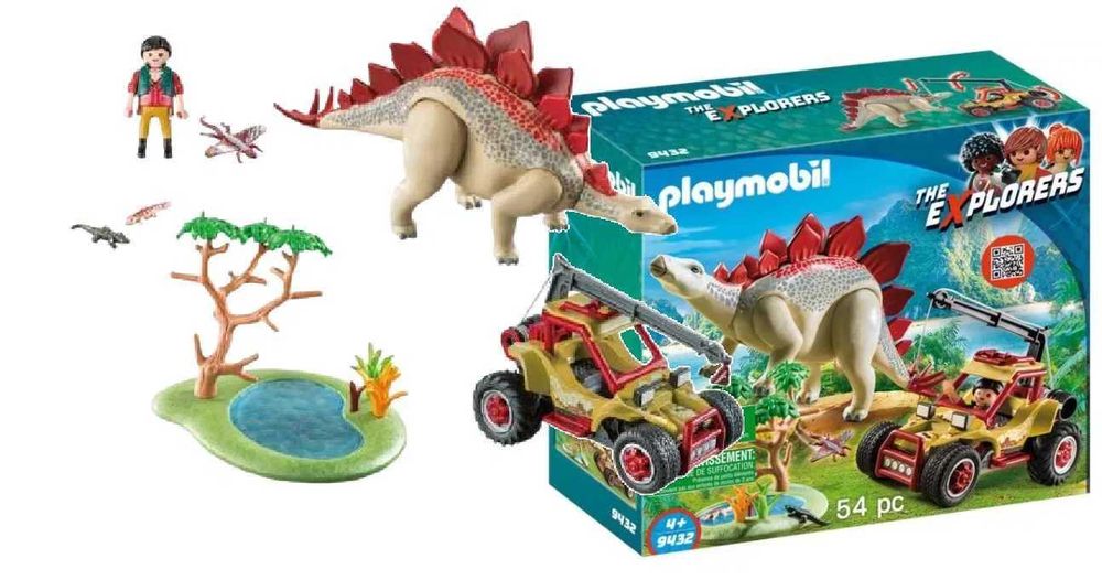 Playmobil Dinos 9432 Dinozaur Stegozaur Pojazd Badawczy NOWY W-wa Lego