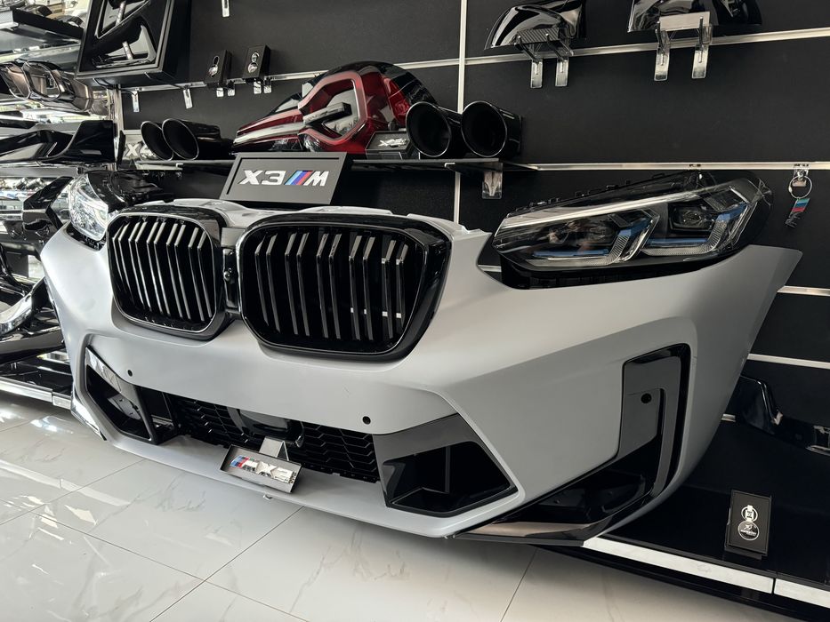Рестайлинг X3M 2023+ для BMW X3 G01 F97 2018-2022 Обвес Фары бампер