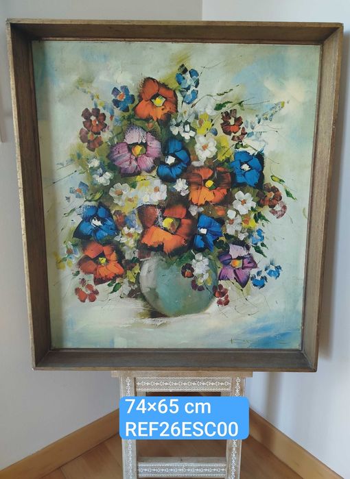 Quadro Antigo, reprodução sobre madeira