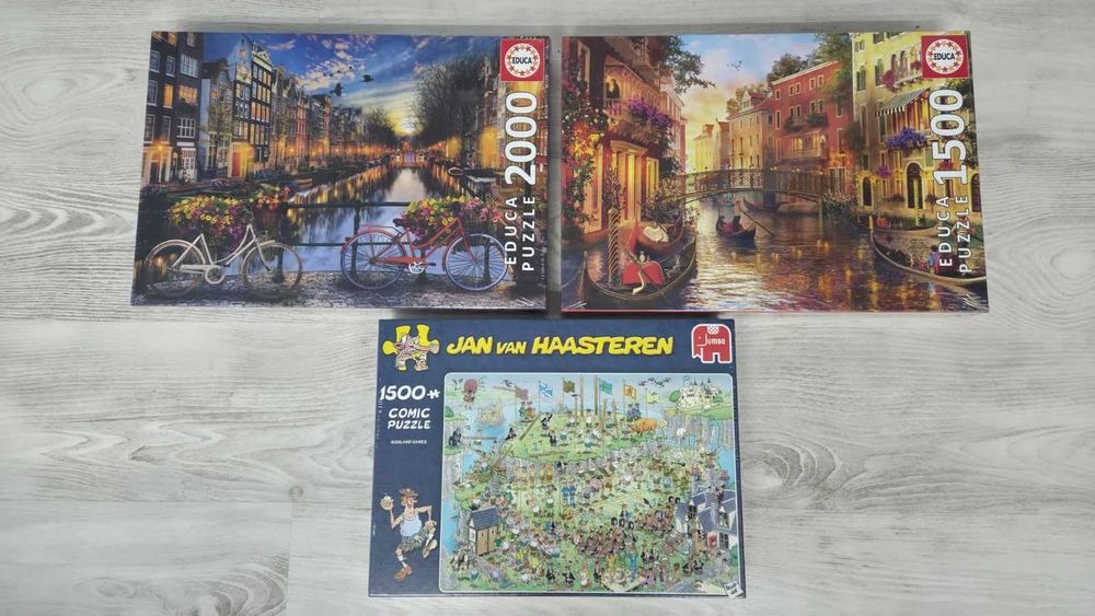 Puzzles 1500 e 2000 peças - Veneza, Amesterdão e Comic Puzzle