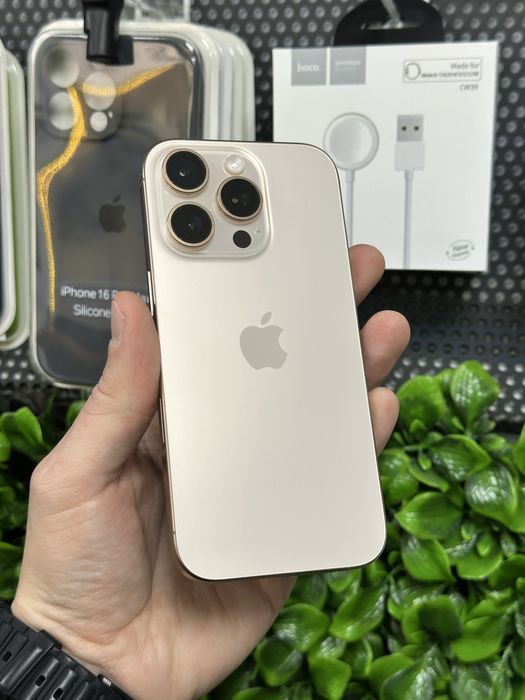 iPhone 16 Pro 128 gb акб 100% desert neverlock телефон айфон золотий