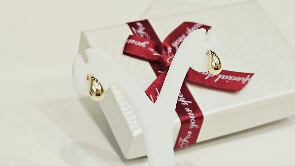 Kolczyki złote łezki 14k