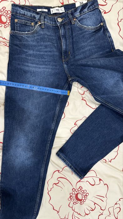 Джинси мом mango сині