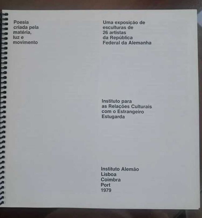 Catálogo de Exposição de Esculturas de Artistas Alemães