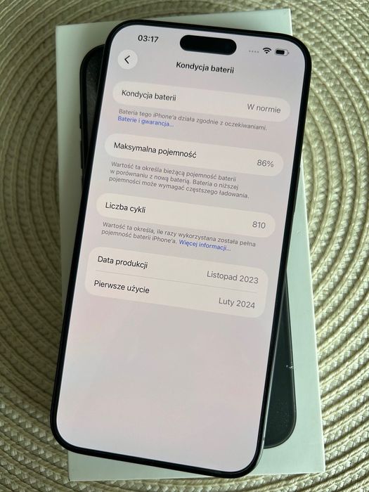 Iphone 15 Pro Max 256GB Super Stan Komplet