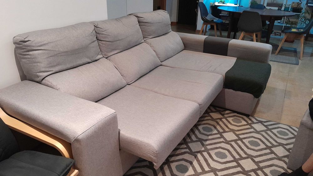 Sofá chaise-longue esquerda 3 lugares