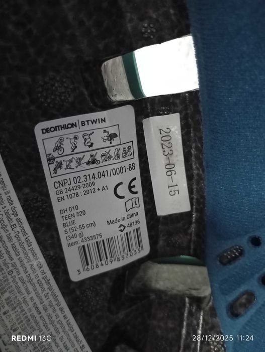 Capacete criança bicicleta