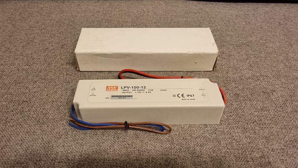 NOWY Zasilacz MeanWell IP67 - 12V / 100W - LED, Elektronika