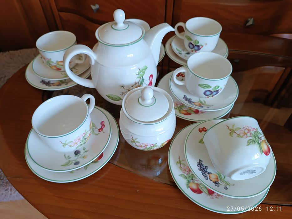 Serviço de Chá Porcelana Inglesa St Michael Ashberry - Coleção Particular