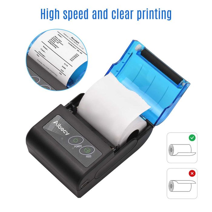 Portable Bluetooth Thermal Printer 58mm for Windows, Android, iOS POS64172181265411121