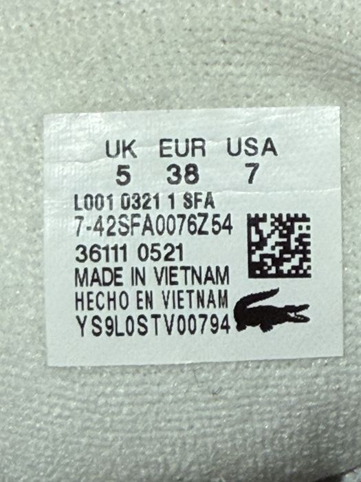 Кросівки Lacoste розмір 38