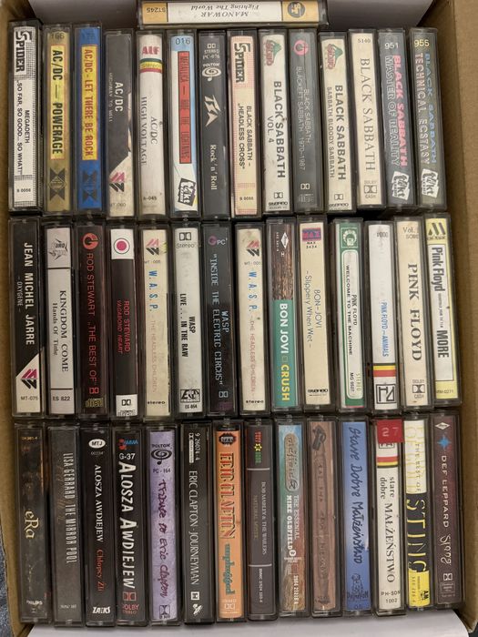 Sprzedam Kasety magnetofonowe! Kult Siekiera Dżem Nalepa  Led Zeppelin Camel Metallica Black Sabbath