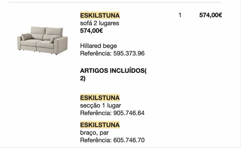 Sofá 2 lugares / IKEA