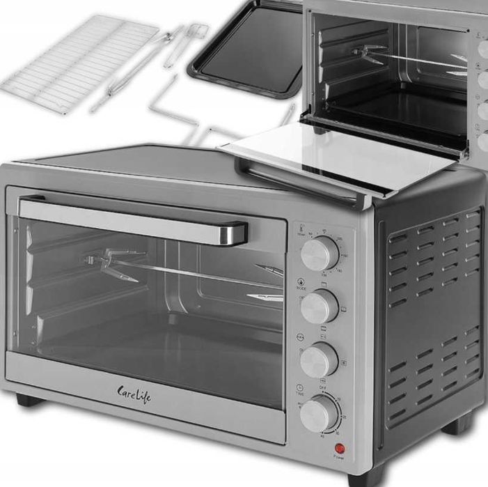 Nowy Mini PIEKARNIK ELEKTRYCZNY 45L Rożno Termoobieg Grill | GRATIS