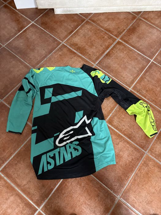 Fato equipamento motocross alpinestars enduro cross moto