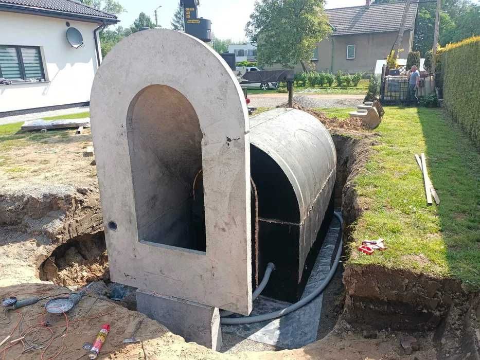 spiżarnia ogrodowa, ziemianka betonowa półokrągła, na wysoki poziom wód