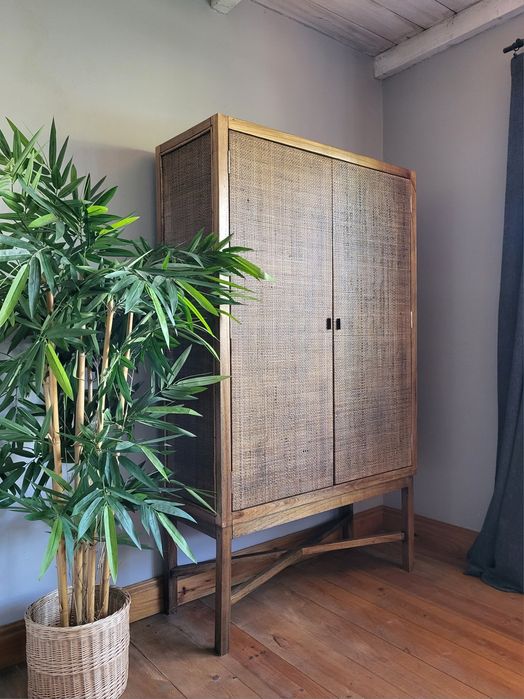 armario, estante,  prateleiras, bar, garrafeira,  area, rattan, rustico