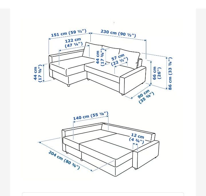 Narożnik z funkcją spania, sofa