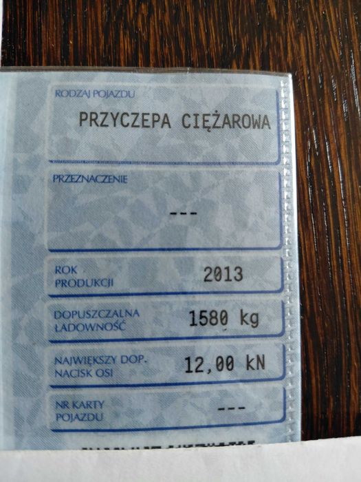 Sprzedam.Przyczepa ciężarowa 2000 DMC,burty aluminiowe