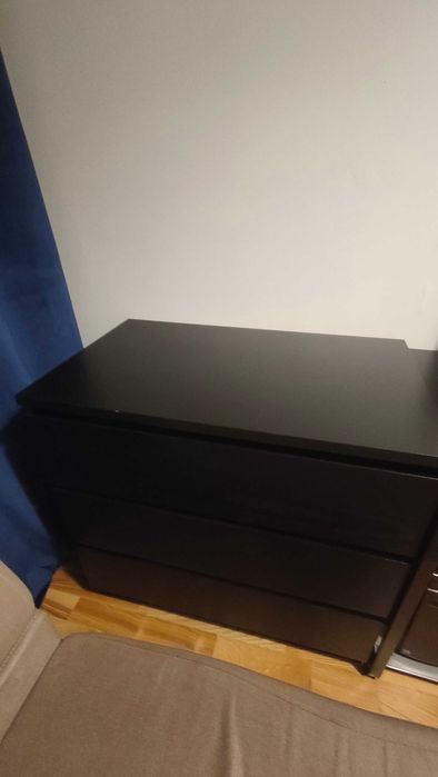 komoda ikea malm czarny brąz