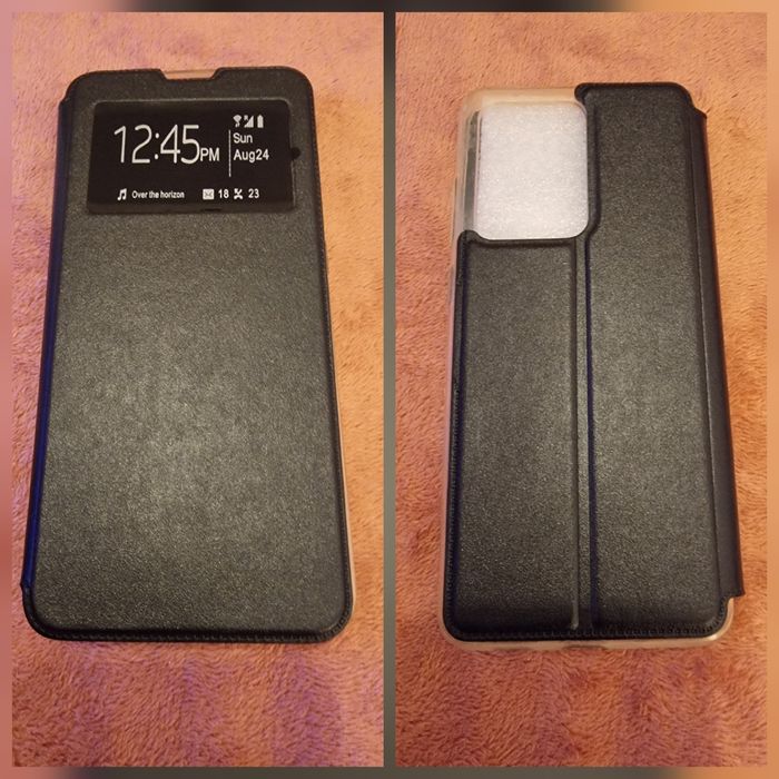 Capa "flip cover" preta, para o Samsung S20 ultra