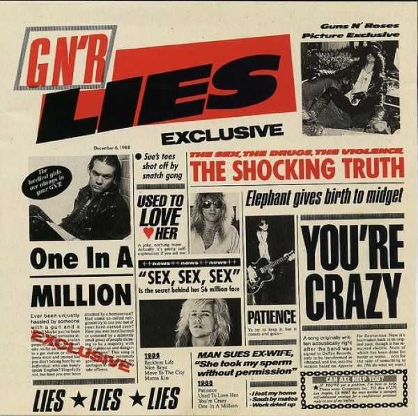 Guns N' Roses ‎- G N' R Lies - CD Muito Bom Estado