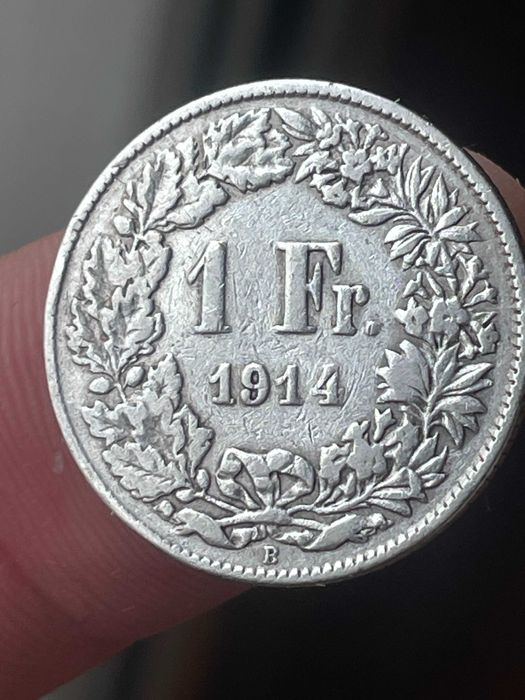 moeda em prata 1914 1 fr Suíça