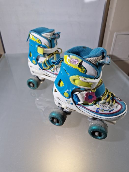 Wrotki Polly Pocket Rozmiar 30-33 z Regulacją Rozmiaru