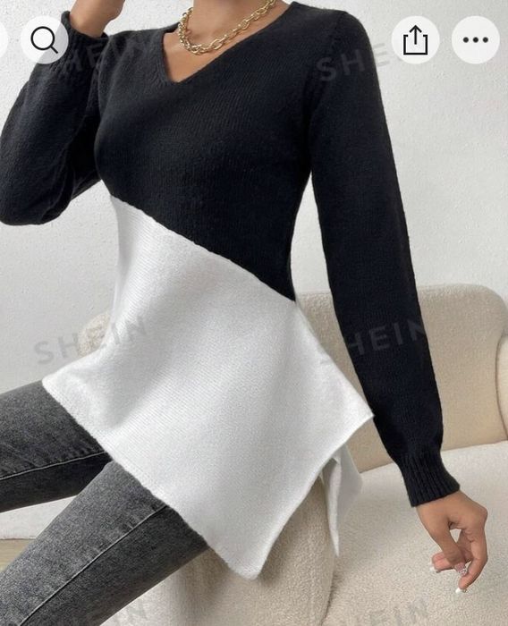 Asymetryczny sweterek