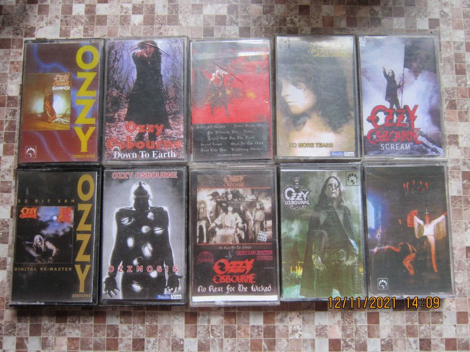 аудіокасети с записом Ozzy Osbourne,SAVATAGE та інших гуртів
