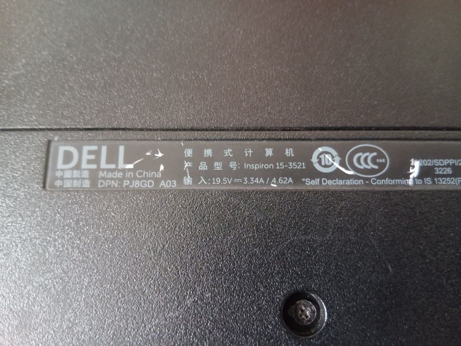 Laptop Dell inspiron 15 3521