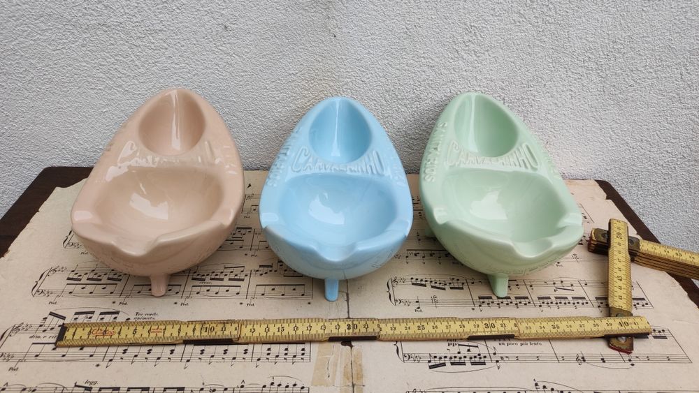 Cinzeiros Carvalhinho Antigos - Azulejo Sanitário Vintage