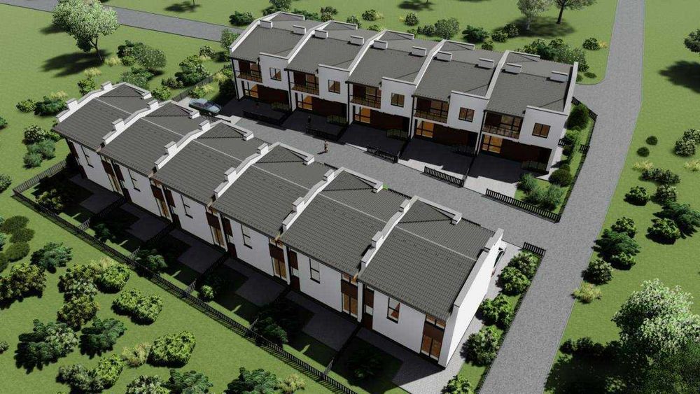 655$ за м2 Продаж таунхаусів БЕЗ КОМІСІЇ в Оброшине по вулиці Південна