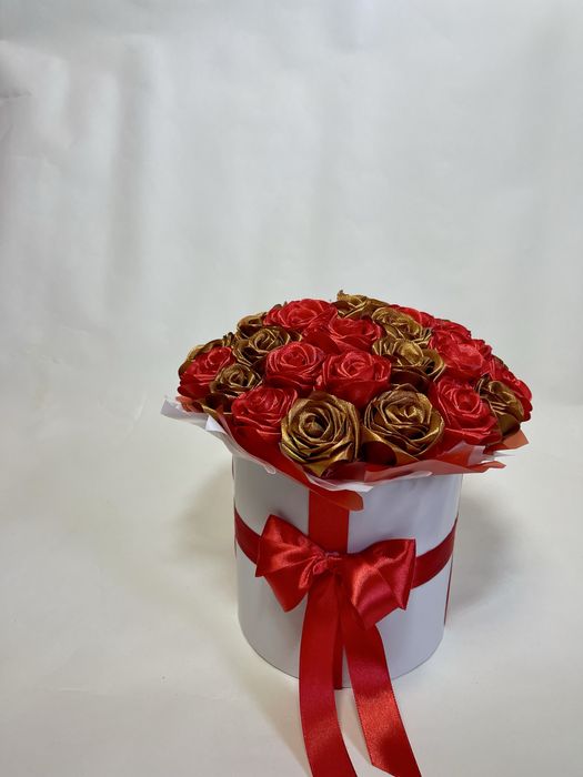 Букет з атласної стрічки