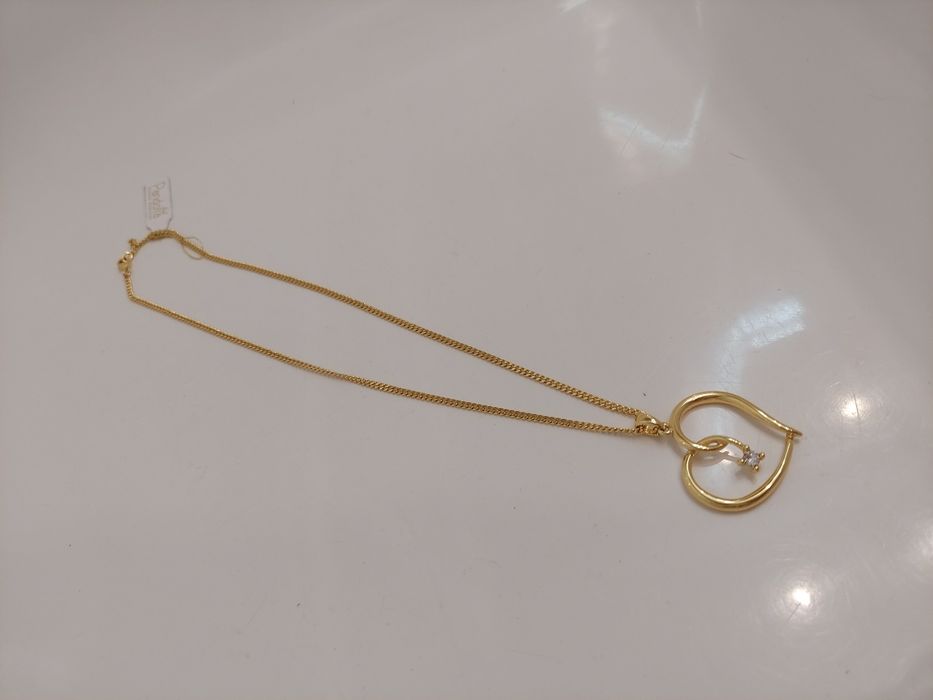 Naszyjnik serduszko z kryształkiem Svarowskiego