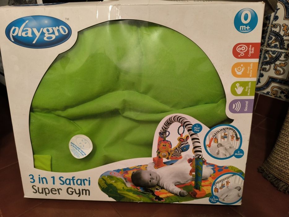 Tapete de Atividades PLAYGRO 3 em 1 Safari